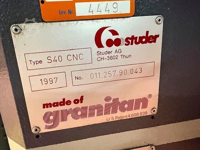 Mașină de rectificat cilindrică Studer S40