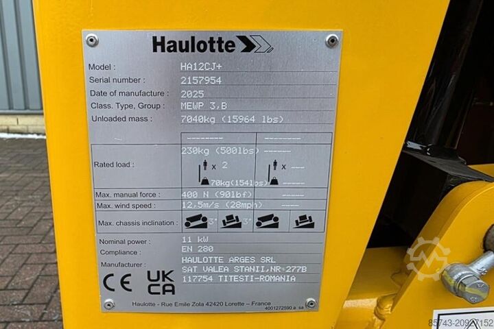 Plataforma de trabajo telescópica articulada Haulotte HA12CJ+ Guarantee! Electric, 12 m Working Height,