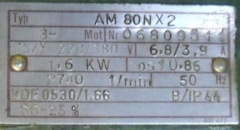 Motor elétrico 1,6 kW 2740 rpm AEG AM 80 NX 2
