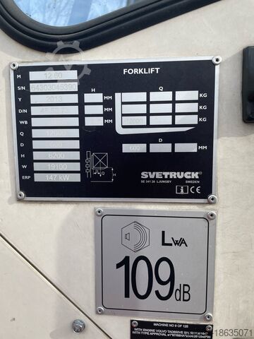 Svetruck 1260 gaffeltruck, fabrikationsår 2013 Svetruck 1260 Gabelstapler Linde H120 Svetruck 1260