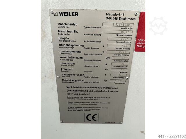 Cycledraaibank Weiler E 120 x 3.000