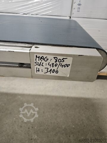 Transportband van 310 x 40 cm, sorteerlint WITTMANN FP66U conveyor belt 3100x400mm