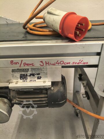 Transportband van 310 x 40 cm, sorteerlint WITTMANN FP66U conveyor belt 3100x400mm