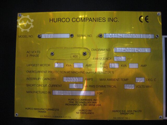 Pionowe centrum obróbcze HURCO VTXZ 2000