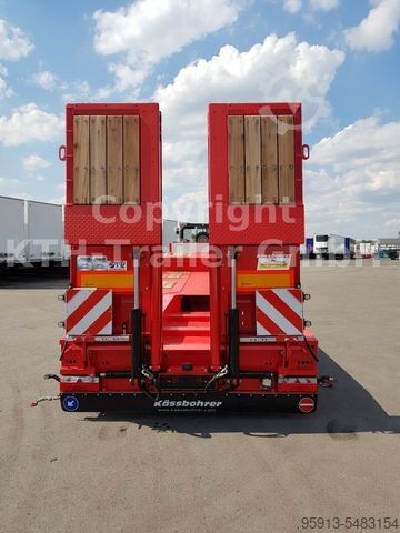 Dieplader oplegger KÄSSBOHRER Tieflader Lowbed SLA3 Radmulde/Wheel Recess