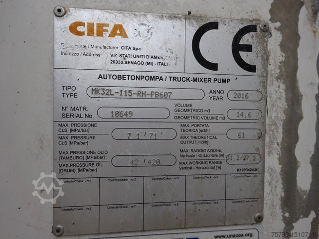 Betonpumpen-LKW SCANIA PUMI CIFA 32 Meter  4 Knick * Betonpumpe