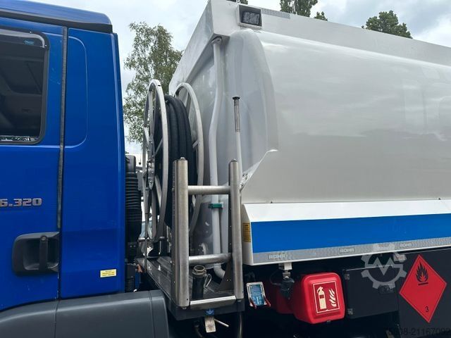 Cisternové vozidlo MAN TGM 26.320 Rohr 21.000L Oben/unten Funk Lenk