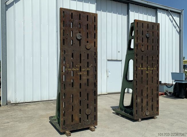 Para żeliwnych płyt kątowych Paire d'équerres en fonte 3000 x 1000 x 1245 mm