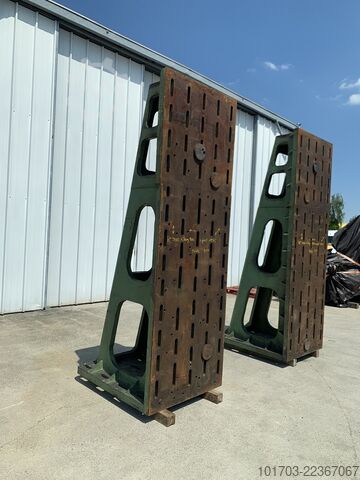 Para żeliwnych płyt kątowych Paire d'équerres en fonte 3000 x 1000 x 1245 mm