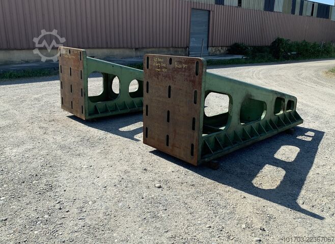 Para żeliwnych płyt kątowych Paire d'équerres en fonte 3000 x 1000 x 1245 mm
