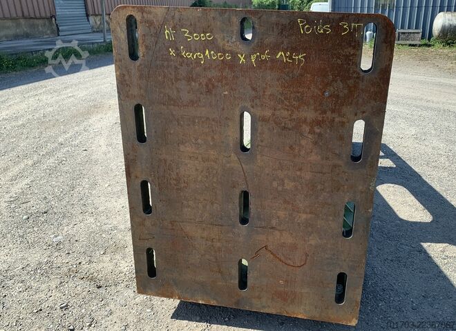 Para żeliwnych płyt kątowych Paire d'équerres en fonte 3000 x 1000 x 1245 mm