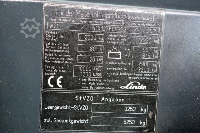 Heftruck Linde W20, Batterie Bj. 2026 NEU