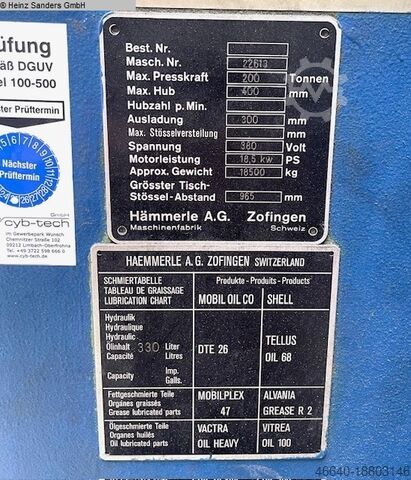 Presse plieuse - hydraulique HÄMMERLE AP 200 - 3100