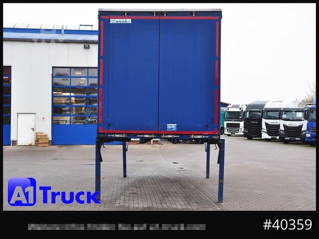 Wissellaadbak met open laadbak en zeil KRONE Wechselbrücke 7,45, Code XL, Bordwand, neue Plane