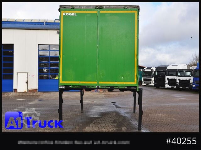 Wissellaadbak met open laadbak en zeil KOEGEL 7.45  BDF Wechselbrücke, neue Plane, Bordwand