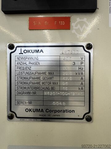 CNC Lathe OKUMA LVT 300