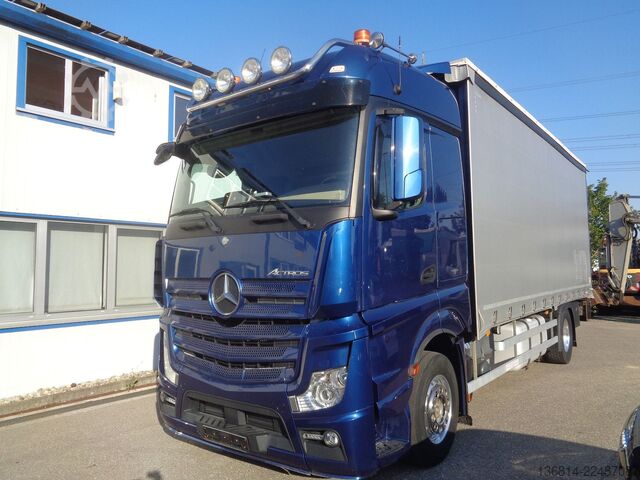 Ladbil med presenning MERCEDES-BENZ Actros 1843 LL 7,1 M P+P+LBW AHK