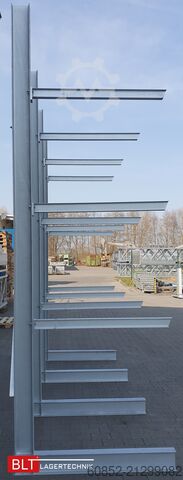 Cantilever rack ca. 4,02 lfm. Kragarmregal  H:400cm T: 137 cm , 500 kg/Arm , 4 Lagerebenen