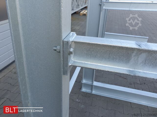 Cantilever rack ca. 4,02 lfm. Kragarmregal  H:400cm T: 137 cm , 500 kg/Arm , 4 Lagerebenen