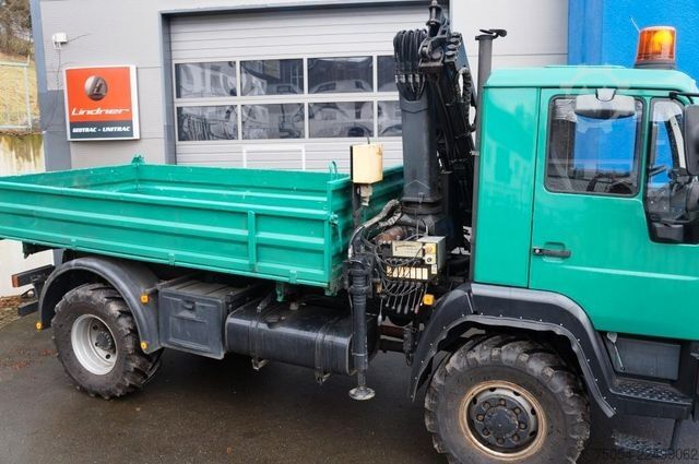 Driezijdige kipper MAN Dreiseitenkipper MAN 7731 mit Kran