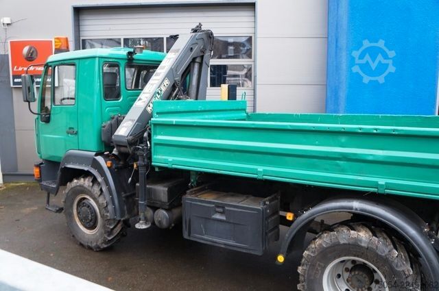 Driezijdige kipper MAN Dreiseitenkipper MAN 7731 mit Kran