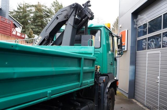 Driezijdige kipper MAN Dreiseitenkipper MAN 7731 mit Kran