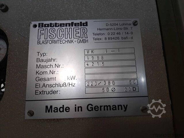 Blasformmaschine BATTENFELD FISCHER VK1-1