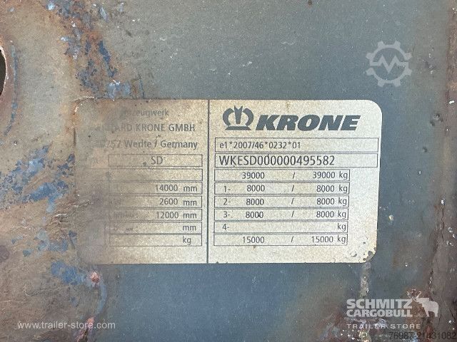 Semirremolque caja Krone Trockenfrachtkoffer Standard Ladebordwand