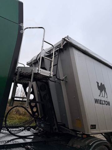 Semirremolque volquete WIELTON 50 cbm, Kombi-Pendel, Lift, Plastikauskleidung