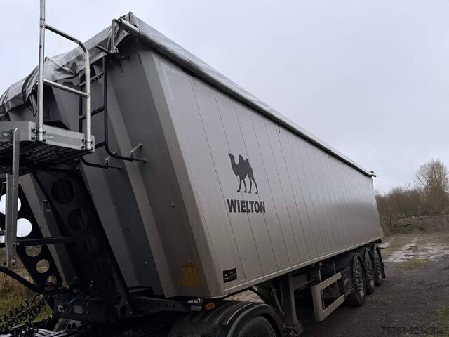 Semirremolque volquete WIELTON 50 cbm, Kombi-Pendel, Lift, Plastikauskleidung