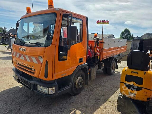 Otro IVECO 75E15 3-S-Kippoer Meilöer mit Fassi F50 Kran