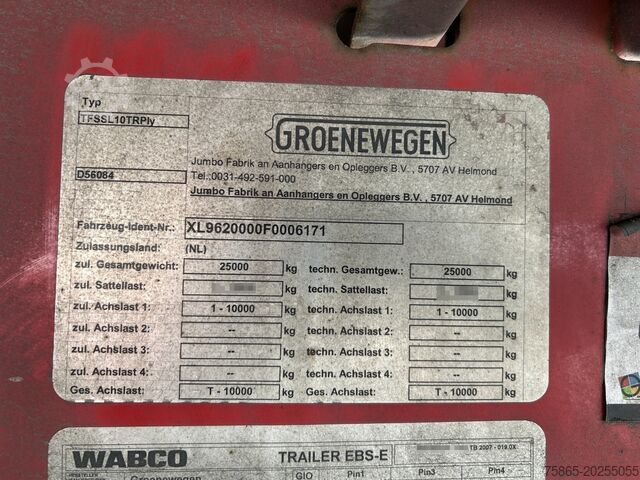 Koffer Groenewegen Jumbo / City / Box / Laadklep 2500 kg / APK TUV...