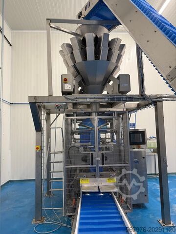 Sistema di pesatura e insacchettamento VFFS Bagger Bilwinco 14-h Weigher & Sandiacre TG400LDK