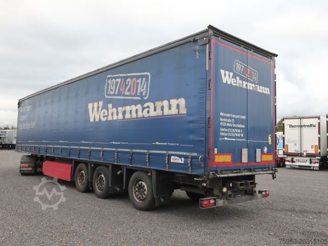 Semirremolque abierto con toldo Schmitz SCS 24 Staplerhalterung und Lenkachse