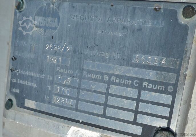 12800 liter tank gemaakt van V4A Wegusta Apparatebau 7351