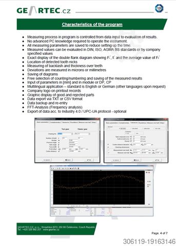 Retrofitted gear testing machine Hommel GEARTEC.CZ Retrofitted HOMMEL