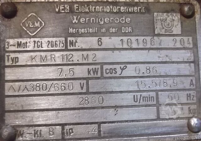 Ηλεκτρικός κινητήρας 7,5 kW 2860 rpm VEM KMR112.M2