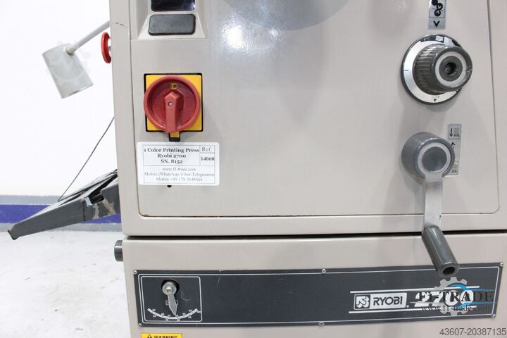 Jednokolorowa maszyna offsetowa / Jednokolorowa maszyna offsetowa arkuszowa Ryobi 2700
