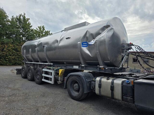 Semirimorchio cisterna D-TEC Jansky Schwarte TSA, Edelstahl, 30.000 L,Unfall