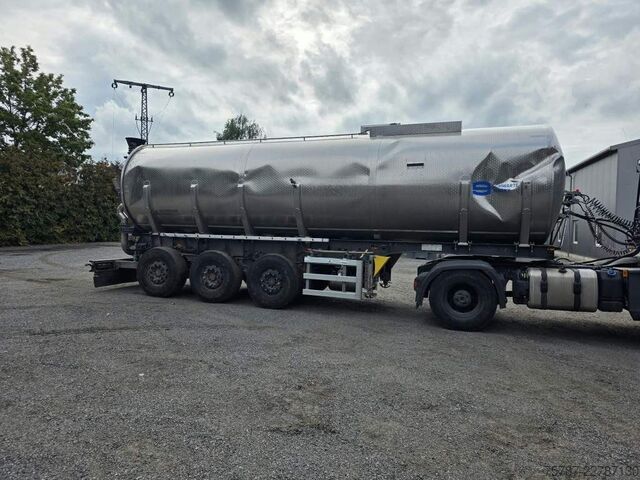 Semirimorchio cisterna D-TEC Jansky Schwarte TSA, Edelstahl, 30.000 L,Unfall