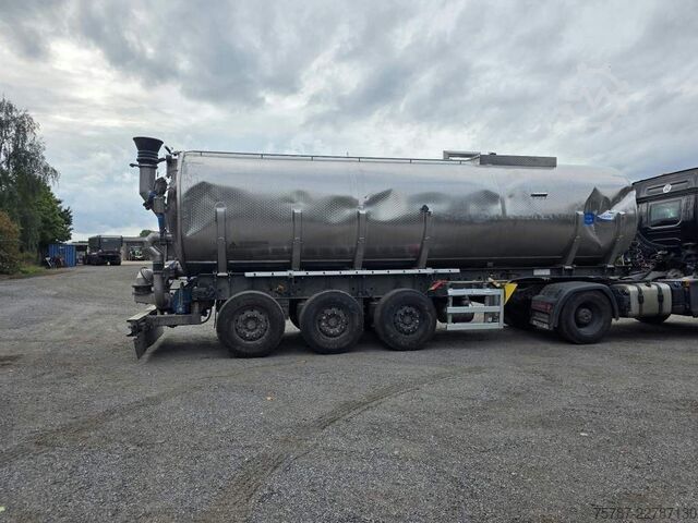 Semirimorchio cisterna D-TEC Jansky Schwarte TSA, Edelstahl, 30.000 L,Unfall
