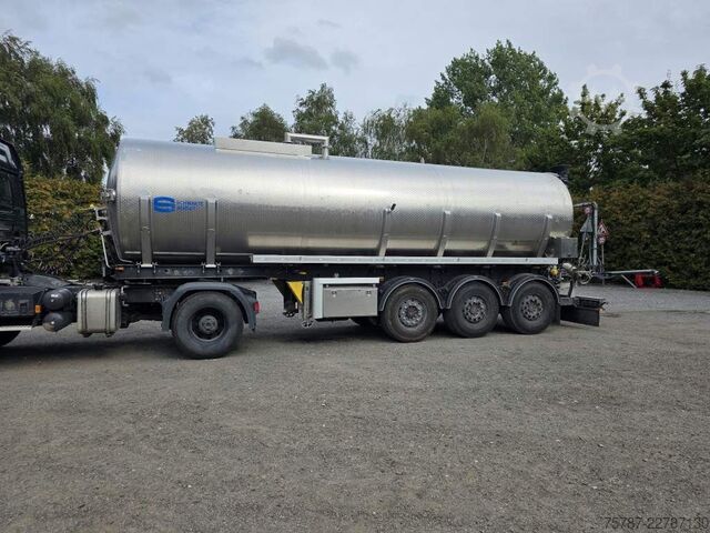 Semirimorchio cisterna D-TEC Jansky Schwarte TSA, Edelstahl, 30.000 L,Unfall