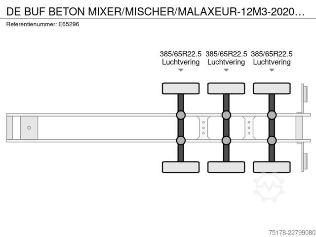 Frullatore DE BUF BETON MIXER/MISCHER/MALAXEUR-12M3-2020-MOTOR/MO...