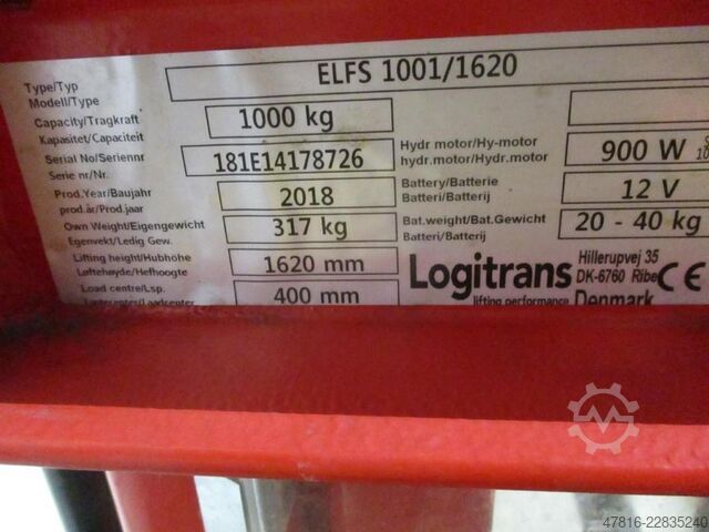 Manuel palleløfter LOGITRANS ELFS 1001/1620