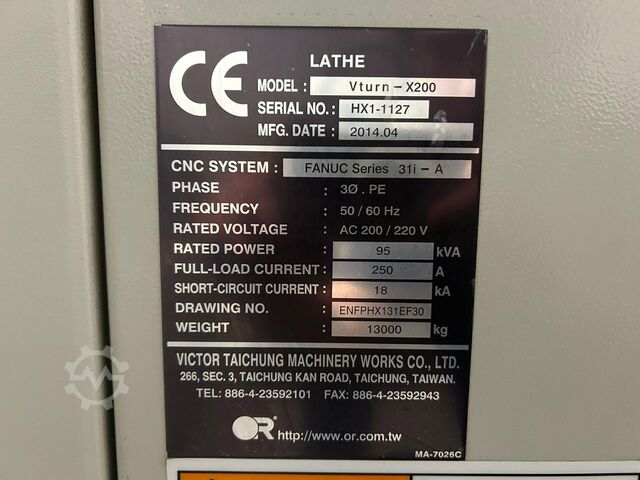 CNC draai-freescentrum Victor Vturn-X200