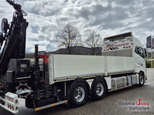 Platós teherautó Volvo FH 750 6X4 Hiab 232ES5 KOMPLETTZUG !!