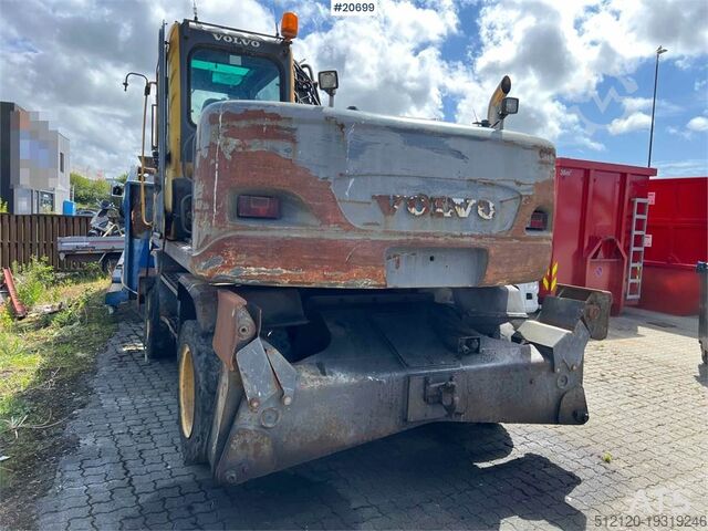 Koparka gąsienicowa Volvo EW160B wheeled machine w/ support leg and shear