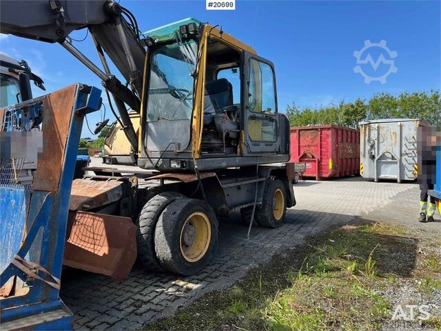 Koparka gąsienicowa Volvo EW160B wheeled machine w/ support leg and shear