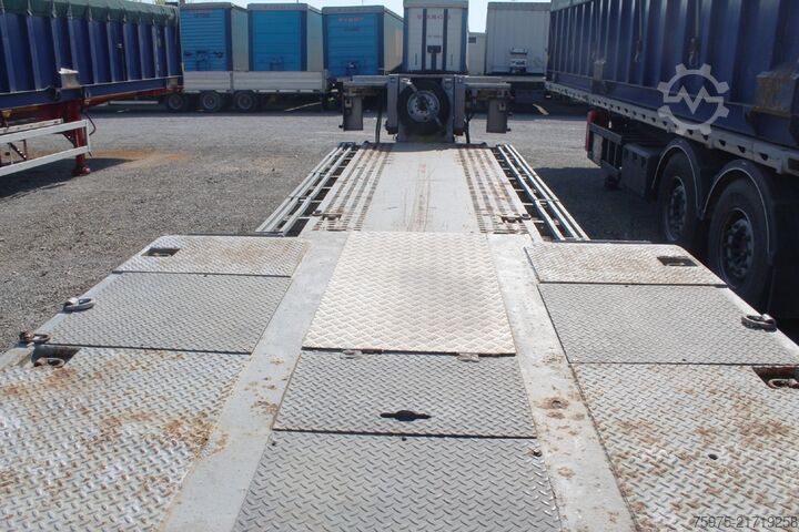 Alçak yataklı yarı römork inşaat makinesi taşımak için bertoja semirimorchio culla allunagabile 2 assi