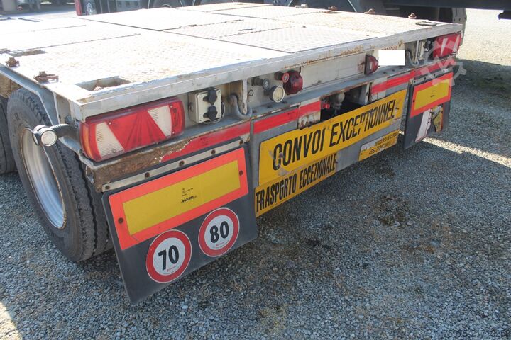 Alçak yataklı yarı römork inşaat makinesi taşımak için bertoja semirimorchio culla allunagabile 2 assi